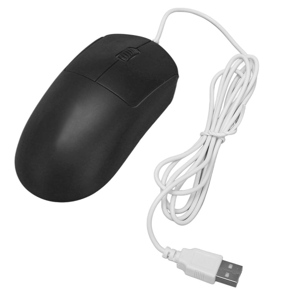 Wired Mouse Optical 1200DPI USB Port Ergonomic Design Plug and Play Computer Mouse for Laptops