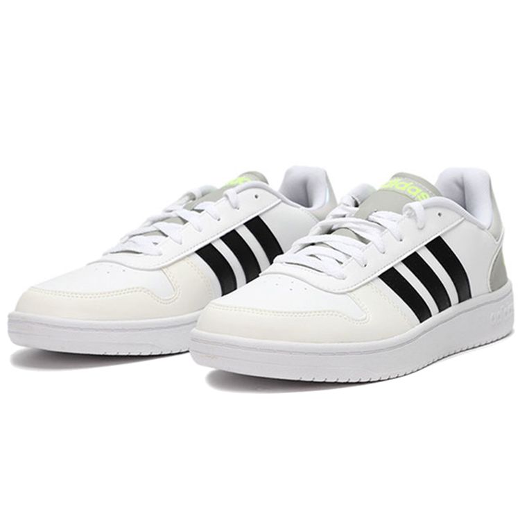 adidas Neo Hoops 2.0 Нескользящие Амортизирующие Низкие Кеды для Скейтбординга Мужские Кроссовки Белый Серый Черный H01207