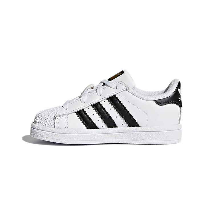 adidas Оригинальные Superstar Устойчивые к истиранию Устойчивые к истиранию Низкие детские кроссовки Белый Черный Золотой BB9076