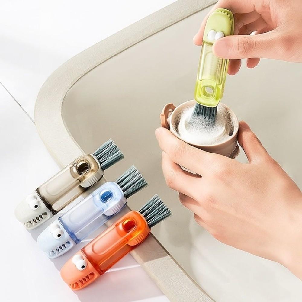 3 in 1 Cup Lid Cleaner Brush Portable Bottle Brush Straw Cleaning Brush  Baby Bottle Cleaning