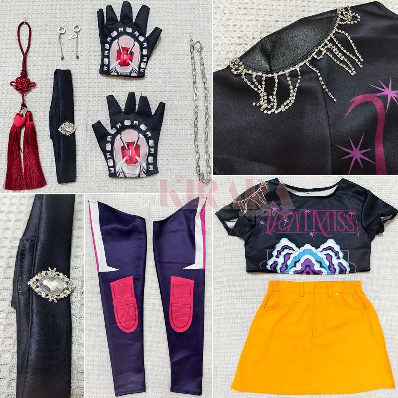 Костюм для косплея Миры Косплей Парик K-pop Женский Девушка Идол Охотники на демонов Косплей Ролевая игра для вечеринки Карнавальные наряды Хэллоуинские костюмы