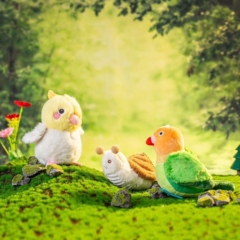 15Cm Adorable Insect Series Plush Doll Pendant Toy Cute Butterfly Parrot Snail Horse Cockroach Plush Pendant Gift Decor Gifts