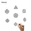 7 Pcs Yellow Flying Dragon Metal Dice Hollow Metal Polyhedral Dice Set Suitable for Role-Playing RPG  Board Game Card Game