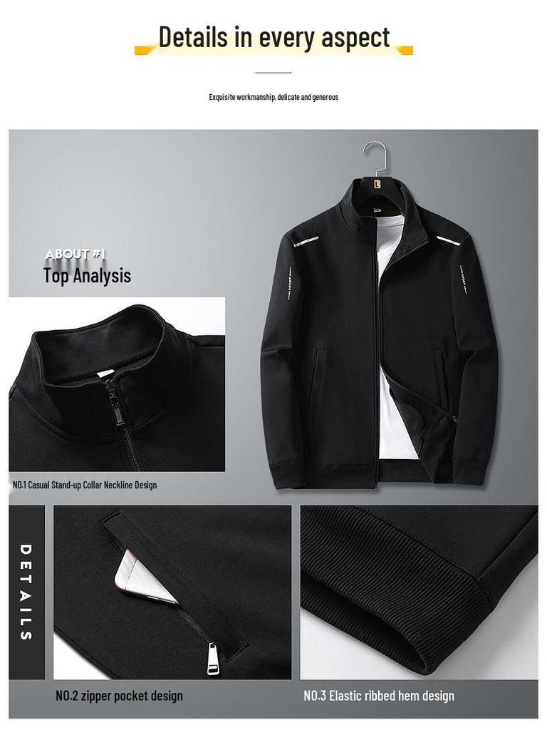 Мужской спортивный костюм весна-осень 2024: Комплект-тройка для папы среднего возраста