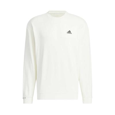 adidas Повседневный толстый пуловер с круглым вырезом и длинными рукавами, унисекс, нефритово-белый, JM9111