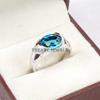 London Blue Topaz Oval Gemstone With 925 Sterling Silver Ring For Men's #B236 JL375676012331