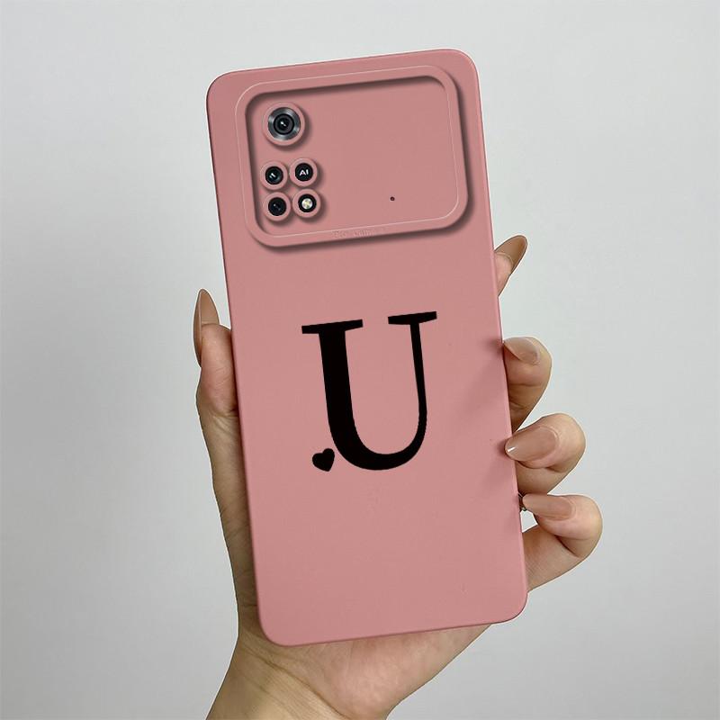 For Xiaomi Poco M4 Pro 4G Case Cute Couple Letters Cover Soft Silicone Phone Case For Xiaomi Poco M4 Pro M4Pro 4G Fundas Bumper