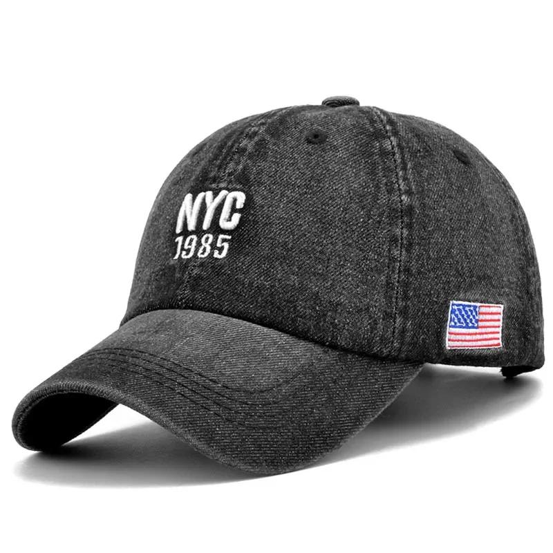 Унисекс вышитые бейсболки NYC 1985 весна осень уличные регулируемые повседневные шляпы папина шляпа солнцезащитная шляпа