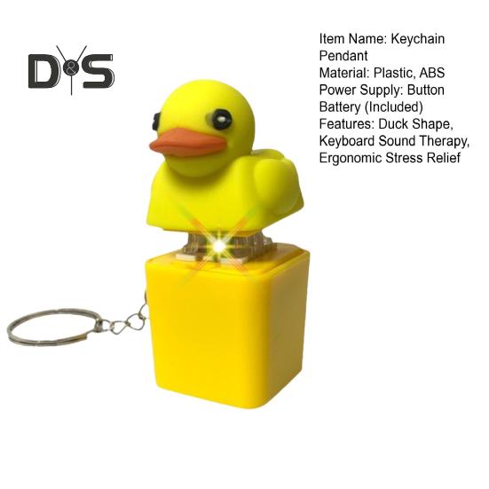 Ducky Caps Брелок-игрушка Fidget Toy Крякающая утка Снятие стресса ABS Пластик Погремушка Уменьшитель Брелок Подвеска