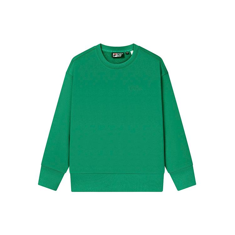 FILA Sweatshirts Unisex Lake Green Crew Neck Moderate F11U248201F-GN