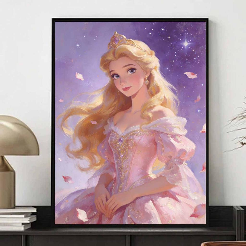 Disney Diamond Painting Art Mosaic Kit Handmade diy5D Home Decor Gift Princess Aurora Starry Night Portrait