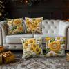 Домашний Декор Подсолнухи и Ромашки Цветочный Узор Наволочка с Рисунком Чехол для Подушки Подходит для Дивана Спальни Автомобиля Наволочка