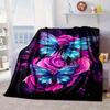 Neon Butterfly Dreamscape Blanket Flannel Blanket Throw Blanket Sofa Cover Blanket Soft Premium Blanket Picnic Blanket Tv Blanket Gifts