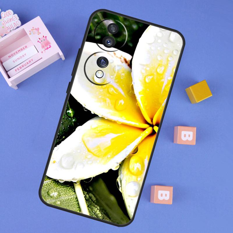 Чехол с цветами франжипани для Honor Win RT 400 200 Pro 50 70 90 X9a X9b X9c X9d X8b X8c Magic 8 Pro 6 7 Lite