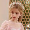 Весенний богемный свадебный головной убор для девочек с жемчугом, цветочный венок, гирлянда для невесты, обруч, повязки на голову, украшения для волос, подарки для детей