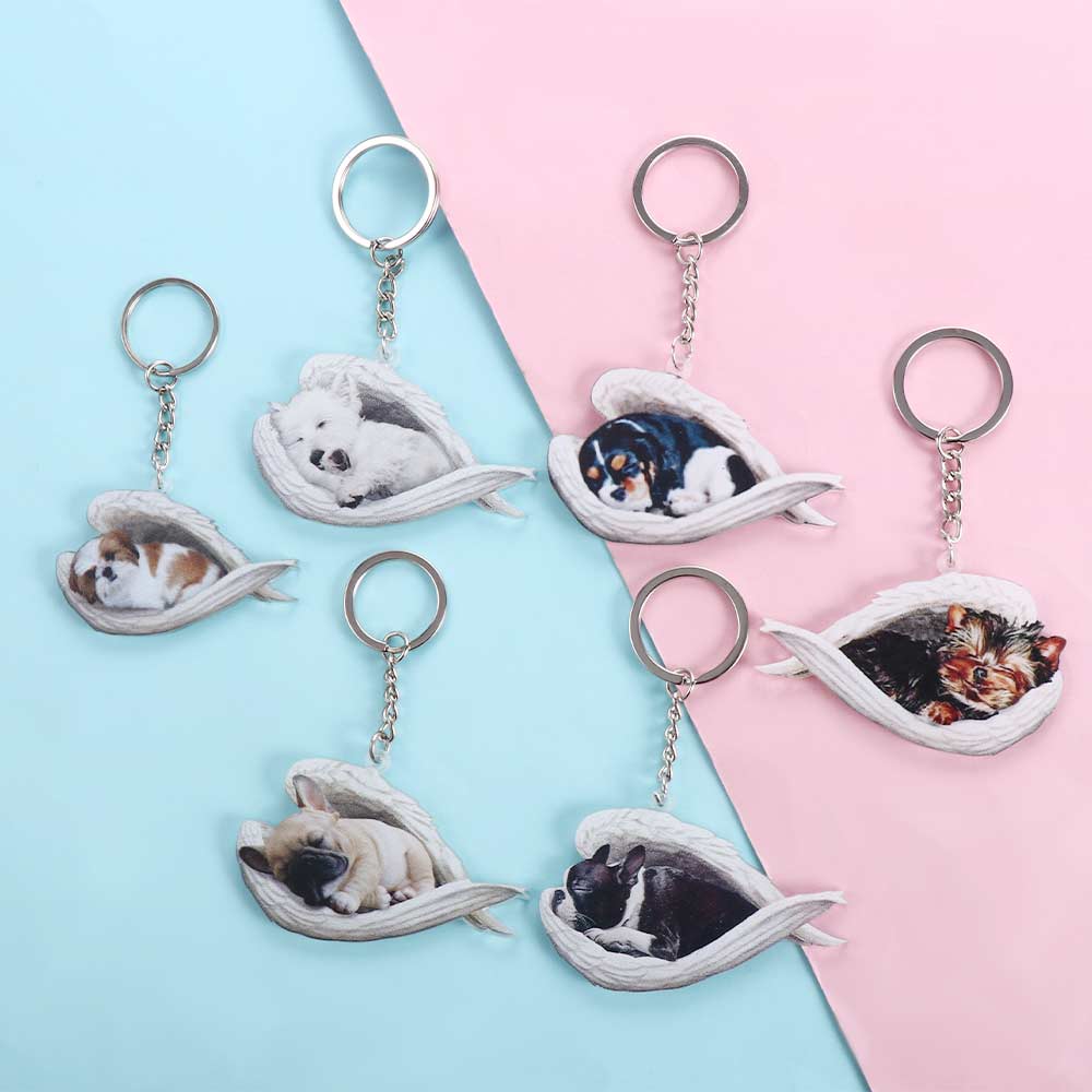 Pet Keychain Jewelry Gift Keyring For Women Car Keyring Dog Pendant Dog Key Chains Animal Keychain
