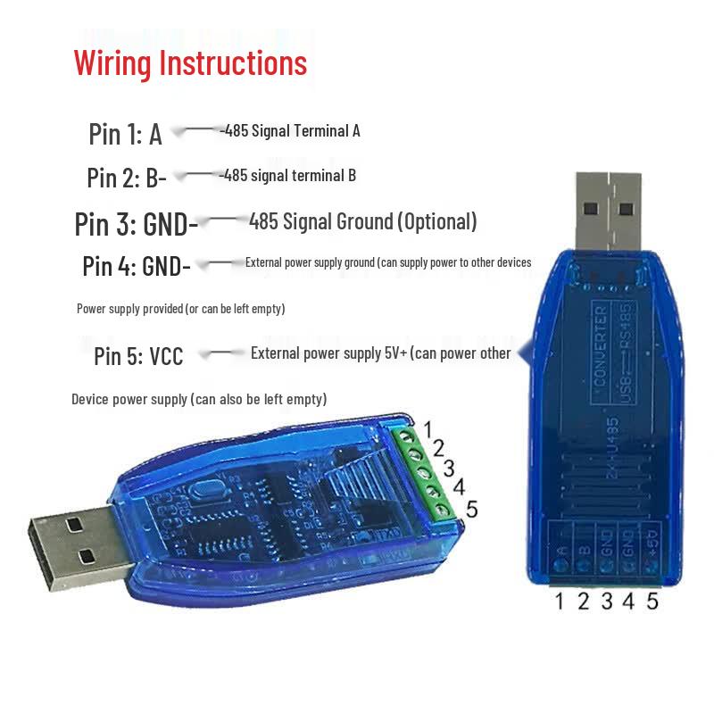 Industrial USB to RS485/RS232 Serial Converter with TVS Protection