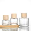 30ml Transparent Cylindrical Glass Perfume Bottle with Snap-on Spray Cap