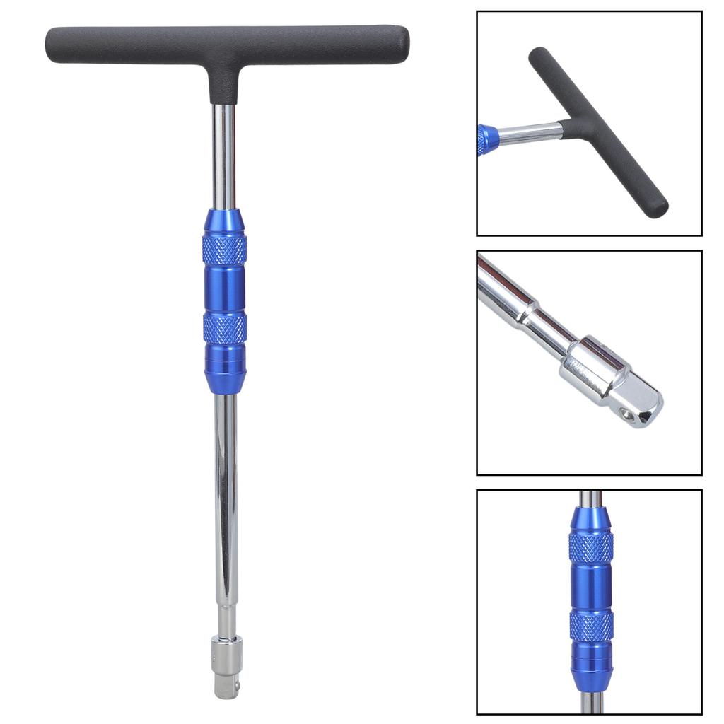 T Handle Quick Change Wrench Set T Bar Socket Wrench Include 1/4 To 3/8Inch Adapter for Motorcycle Tool Accessories