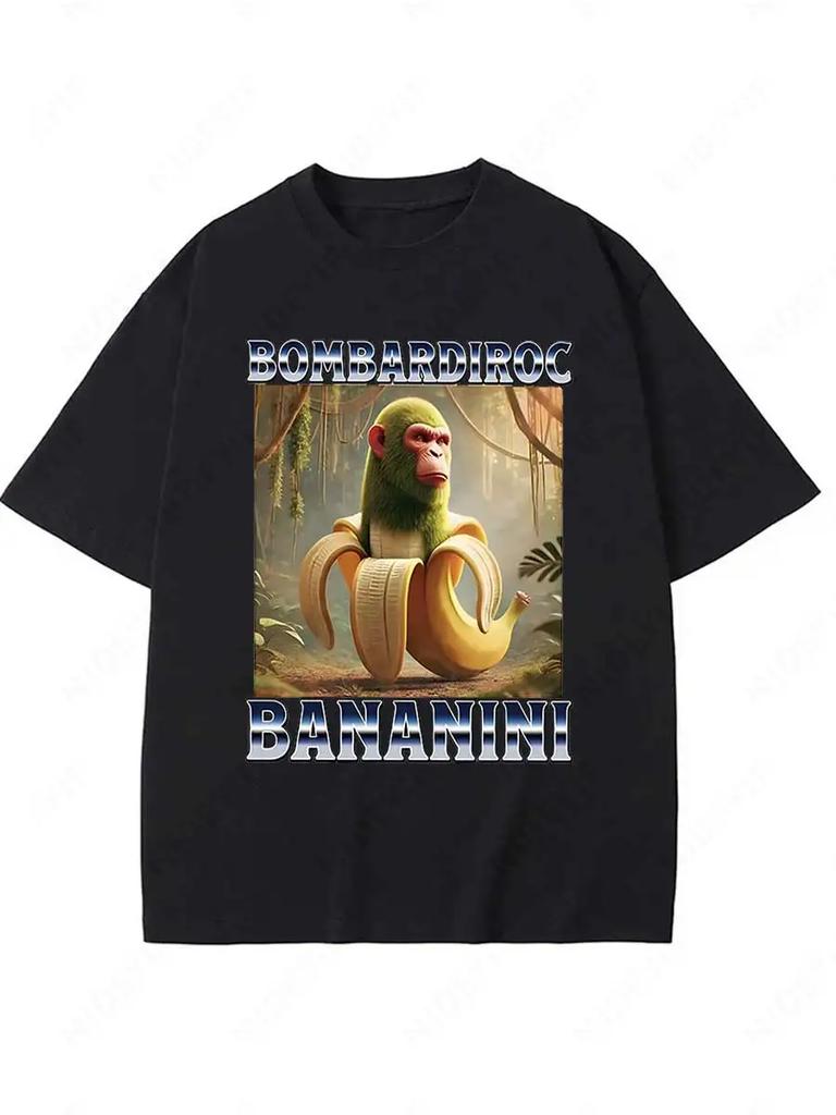 Футболки с мемом Бобито Бандито Женские Мужские Итальянский маразм Y2K 2025 Смешная хлопковая футболка Летняя футболка с коротким рукавом Одежда оверсайз