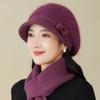 New Women's Autumn and Winter Faux Rabbit Fur Cap with Fleece Ear Protectors To Keep Warm Outdoor Knitted Wool Cap
