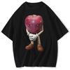Fashion Kaos katun kualitas tinggi pria Tshirt atasan lengan pendek kasual Retro dengan wajah Meme uniseks Cotton Washed TShirt