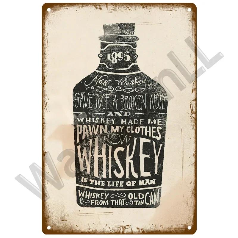 Metal Sign Vintage Tin Signs Retro Decorations Gin & Tonic Cocktail Plate Decorative Poster Plaque Bar Kitchen Home Wall Decor