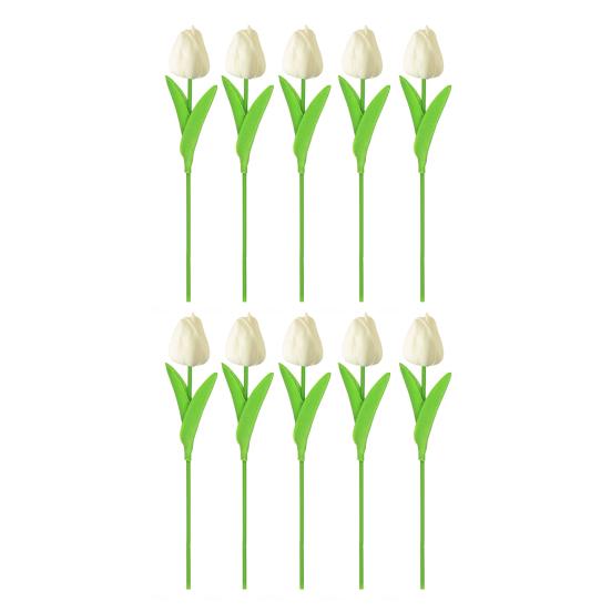 10 шт., искусственная ветка тюльпана со стеблем, реалистичная многоразовая домашняя свадебная вечеринка, искусственный цветок, цветочное весеннее украшение, реквизит для фотосессии