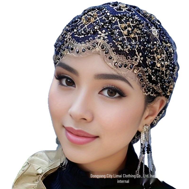 Stylish Headscarf Hat Set: Handmade Gauze Scarf with Tassels for Women