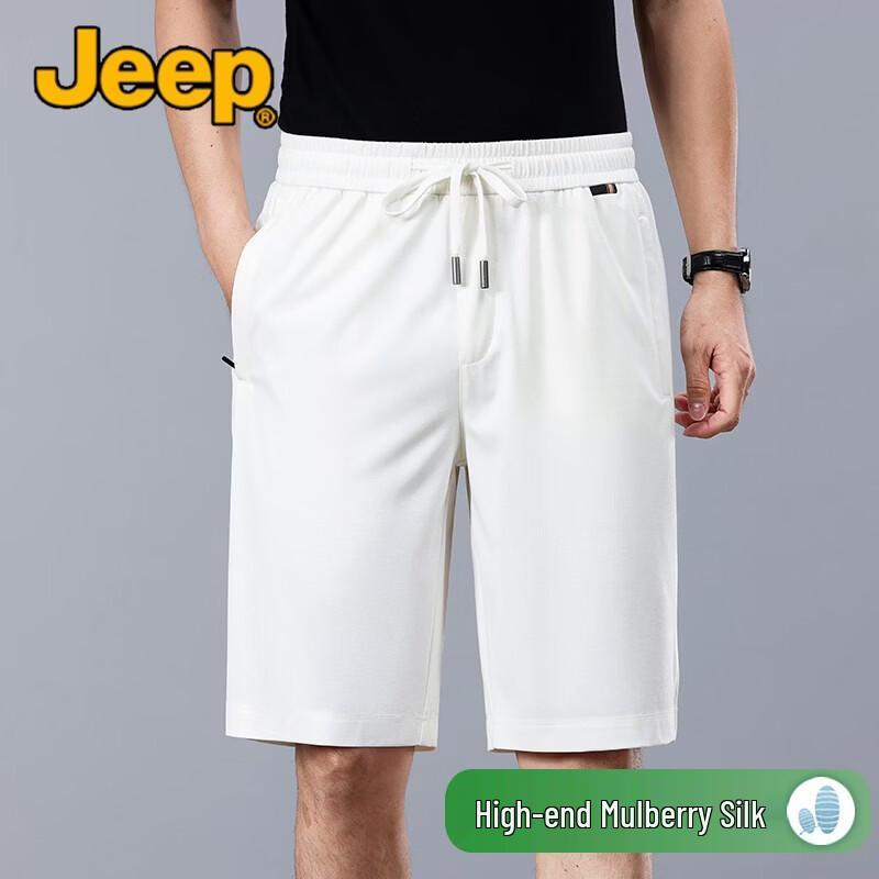 Jeep Мужские летние повседневные шорты из смешанного шелка