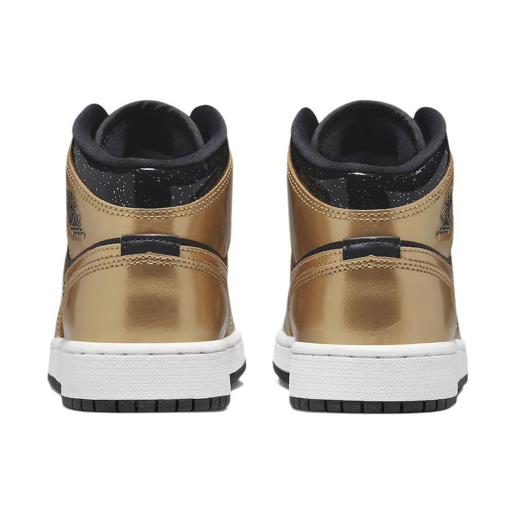 Детские кроссовки Air Jordan 1 Mid SE GS Metallic Gold Black DR6967-071