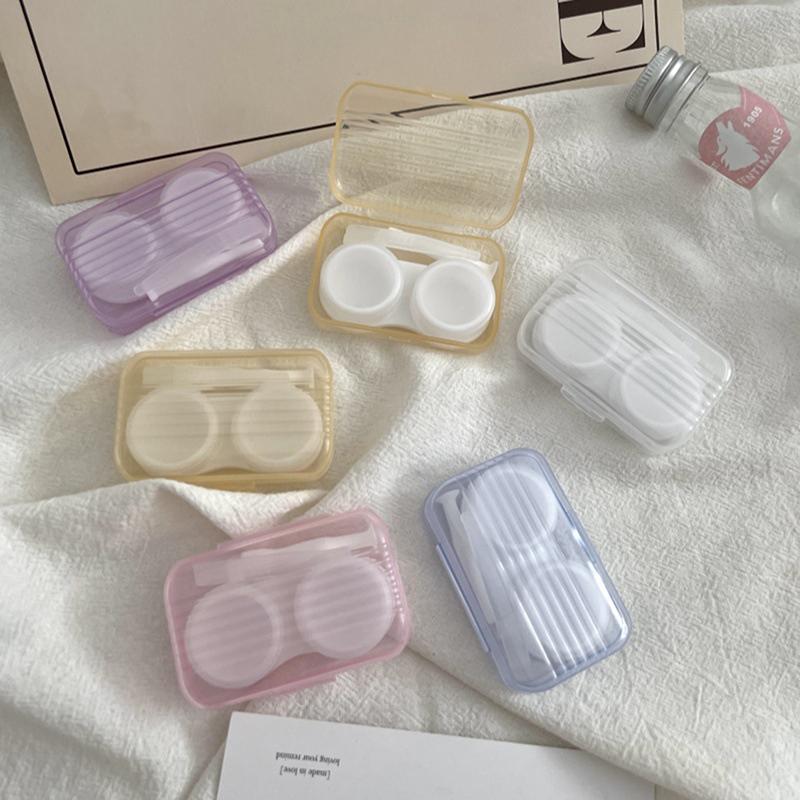 Женские очки для девочек, косметические контактные линзы, футляр для контактных линз, дорожный держатель, контейнер, дорожные аксессуары