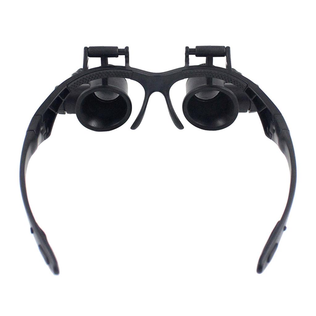 Magnification Lenses Wear Double Glasses Led Repair Eyeglasses Type Headwear Magnifier With 2 LED 6 Interchangeable Lens