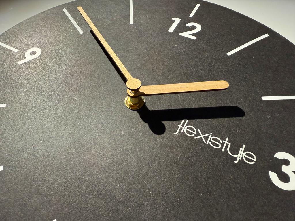 Scandic wall clock 30cm black silent for the living room