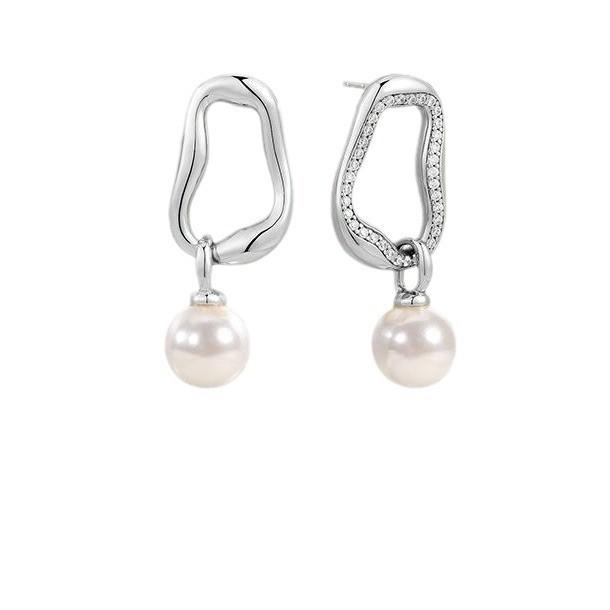 Новый продукт Жемчужные серьги для женщин Легкая роскошь Нишевый Высококлассный дизайн Изысканные серьги с темпераментом Серьги