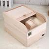 Natural Paulownia Wood Rice Storage Container with Measuring Container, Airtight, Insect-Proof, and Moisture-Proof, 5kg/10kg/15kg/20kg Capacity (20kg,