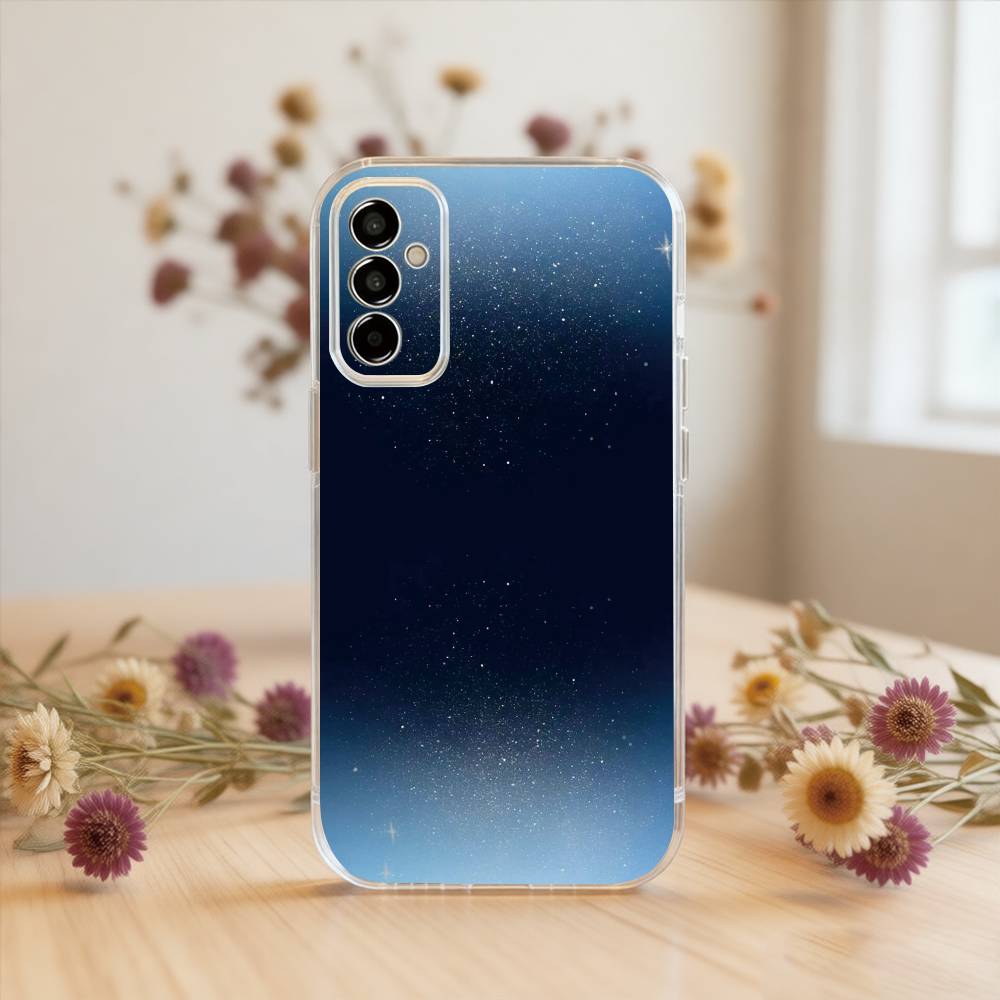 Однотонный чехол для телефона «Звездное небо» для Samsung A10, 12, 20, 21S, 30, 31, 40, 50, 51, 52, 70, 71 Прозрачная крышка