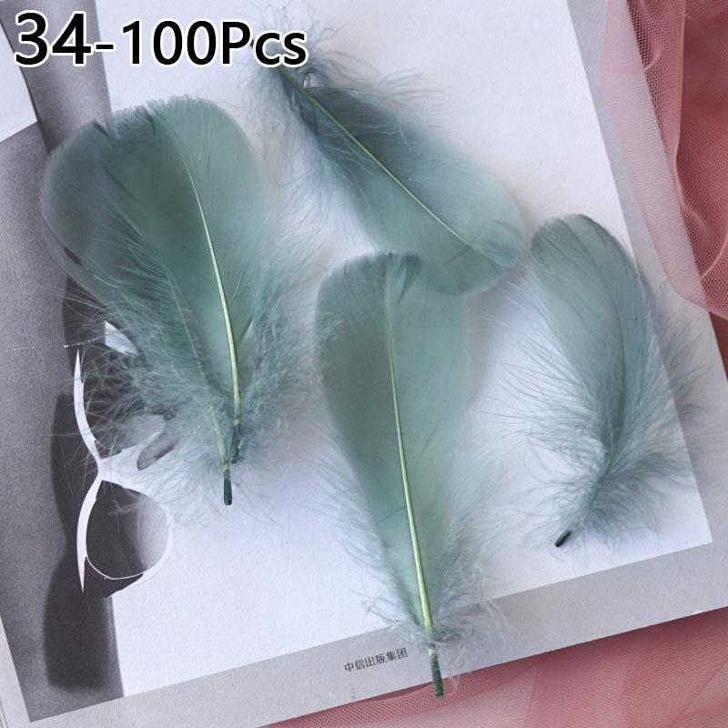 100pcs 6-12 Cm Natural Colourful Goose Feather Plume for Wedding Party Clothing Decoration DIY Craft Feathers