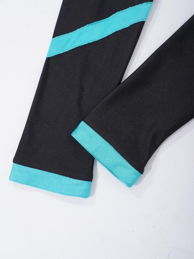 Купальник для девочек, боди с длинными рукавами, трикотажное боди с леггинсами, длинные брюки, обтягивающая детская спортивная балетная одежда