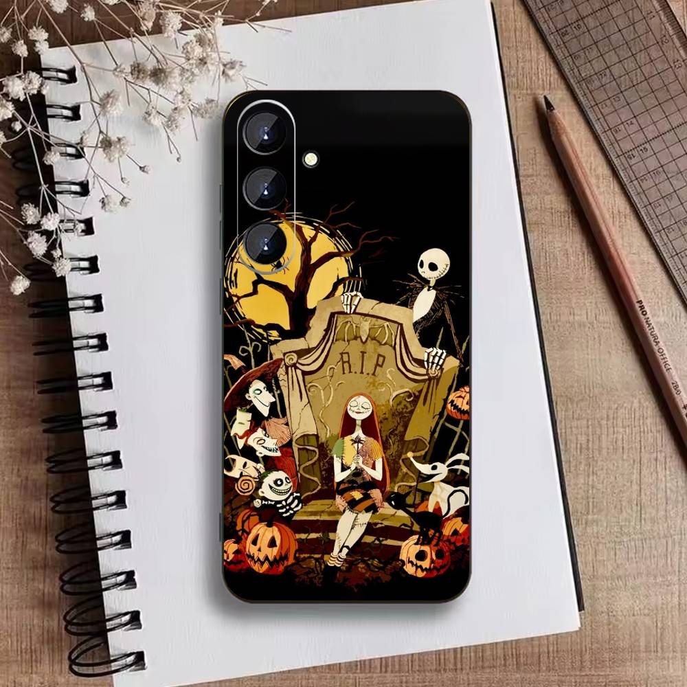 Чехол для телефона P-Nightmare Before Christmas для Samsung Galaxy A73, 21, 22, 32, 71, 53, 52, 51, 80, 5G, мягкий черный чехол