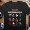 Dungeons and Dogs Мужская Женская Хлопковая Рубашка Вдохновленная DND Подарок для Фанатов DD Хипстерская Одежда Настольные Игры D20 Кубики RPG Драконы Геймеры Футболка