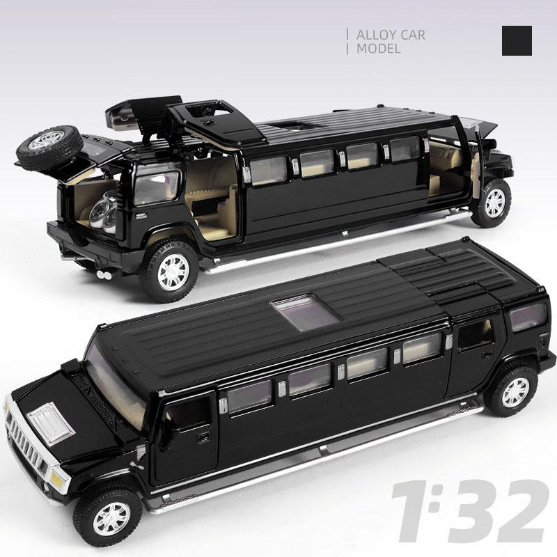1/32 Модель автомобиля Hummar из сплава, высококачественная имитация, литая игрушка со звуком и светом, инерционные транспортные средства, декоративные игрушки для детей, подарок