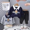 Children's Long Sleeved Set Boys' Long Sleeved Cartoon Polo Shirt Casual Pants Two-piece Set Baby Fashion Clothes