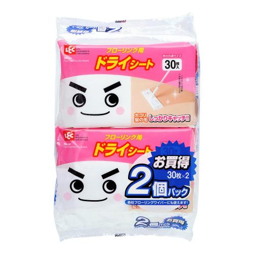 LEC Dry Sheets for Flooring, 30 Sheets x 2 Packs, SS-247