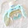 Fluffy Rabbit Kigurumi Cap for Plush Toys (10cm), Blue, [Used]