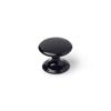 Round Painted Zamak Furniture Knobs - Set of 4 - Black - H.27 X W.33 X D.33 Mm