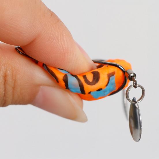 2.7CM/3.2G Мини Мягкая Лягушка Приманка с Беспроволочным Крючком Спиннер Лезвие ПВХ Искусственный