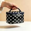 Large capacity Polka Dot PVC  Makeup Bag PVC Make Up Organizer  for Shampoo Conditioner Brushes Set