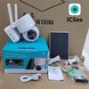 iCSee Solar-Powered PTZ Wireless Security Camera with Battery Monitor