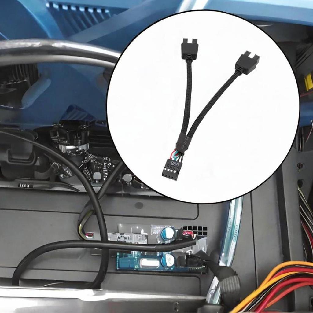 Материнская плата USB 9Pin удлинительный кабель для двойного 9USB многофункциональный провод плетеная сетка прочный